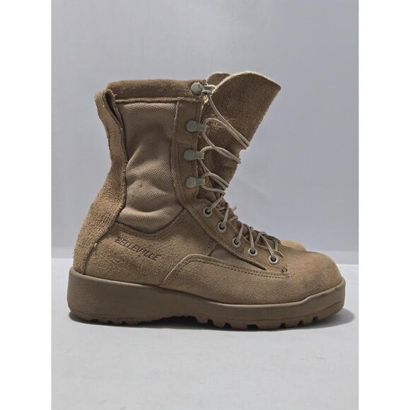Belleville USGI Tan Combat Boots Women’s 5.5 Wide Vibram Cold Weather Military main image 4